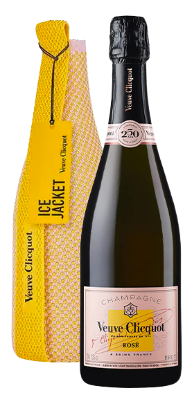 Champagne Veuve Clicquot Rosé Brut mit Ice Jacket Schaumwein Svinando DE