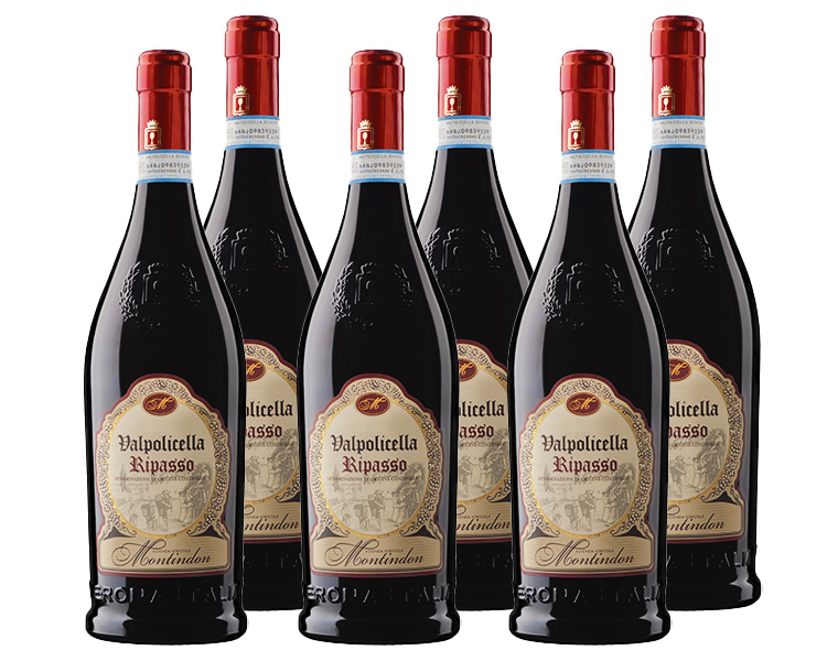 Paket mit 6 Flaschen Valpolicella Ripasso DOC Rotwein Svinando DE